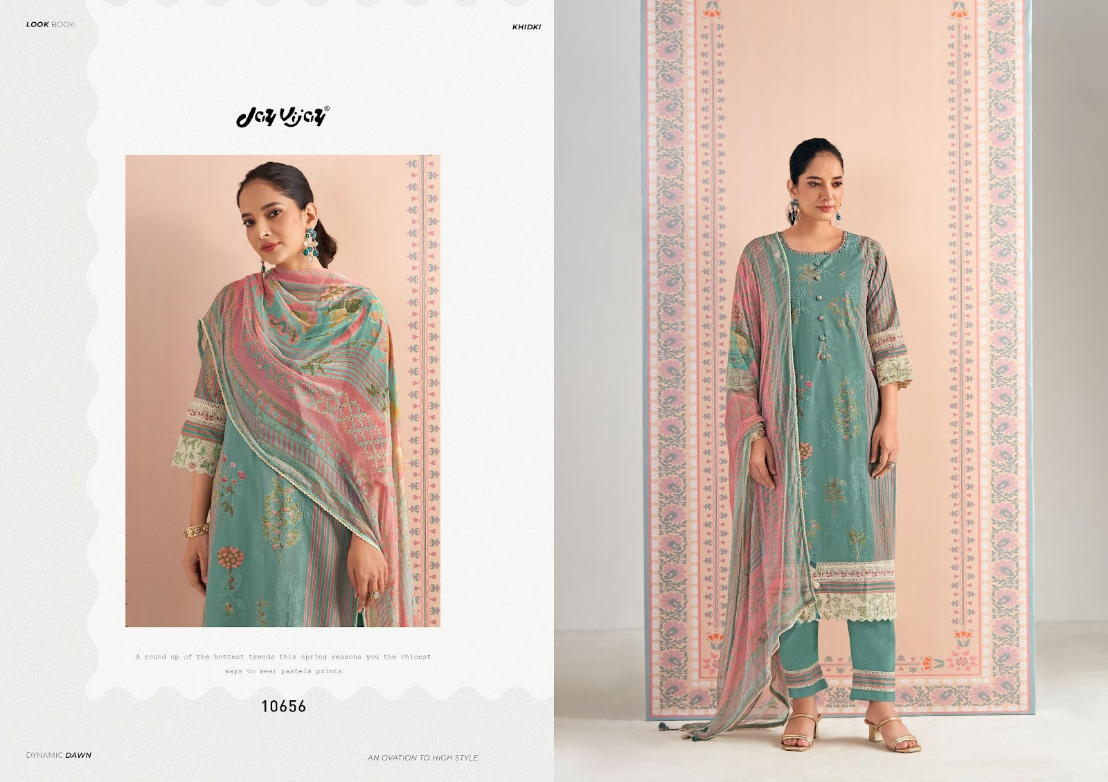 Khidki Vol 4 Jay Vijay Pure Cotton Pant Style Suits Supplier Ahmedabad