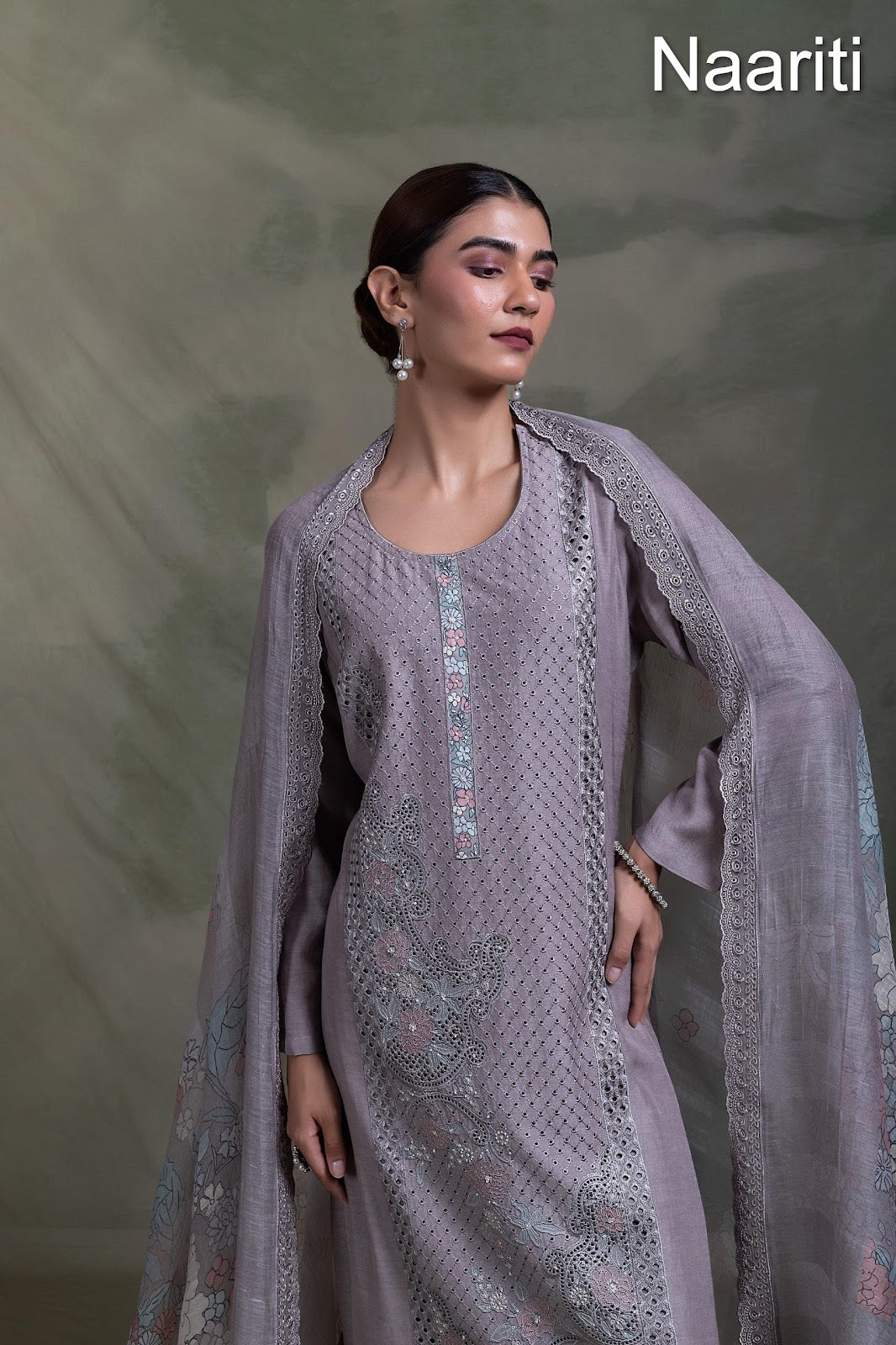 Khinka Naariti Cotton Silk Pant Style Suits Supplier