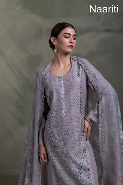 Khinka Naariti Cotton Silk Pant Style Suits Supplier