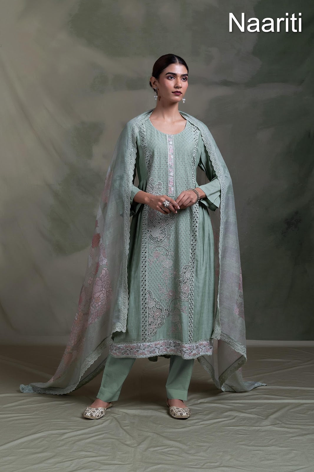 Khinka Naariti Cotton Silk Pant Style Suits Supplier