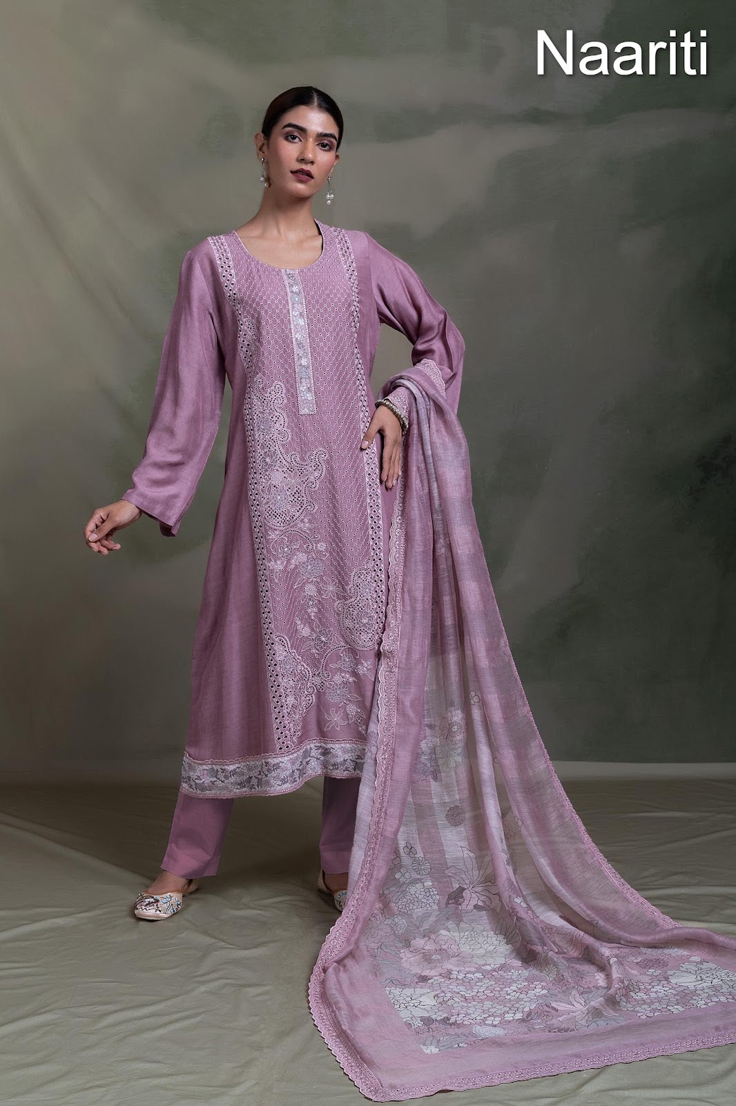 Khinka Naariti Cotton Silk Pant Style Suits Supplier