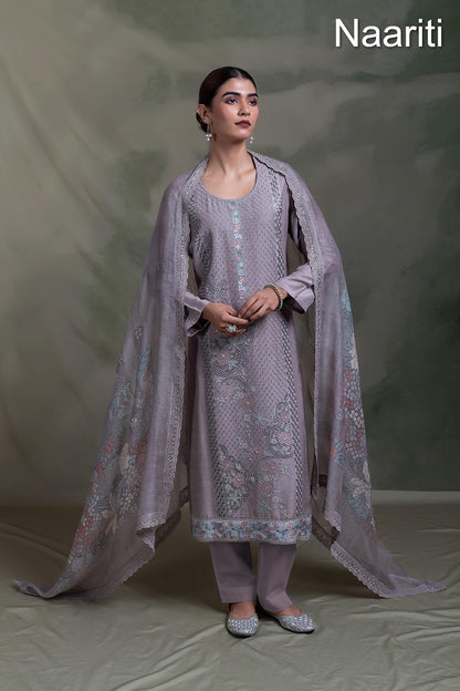 Khinka Naariti Cotton Silk Pant Style Suits Supplier