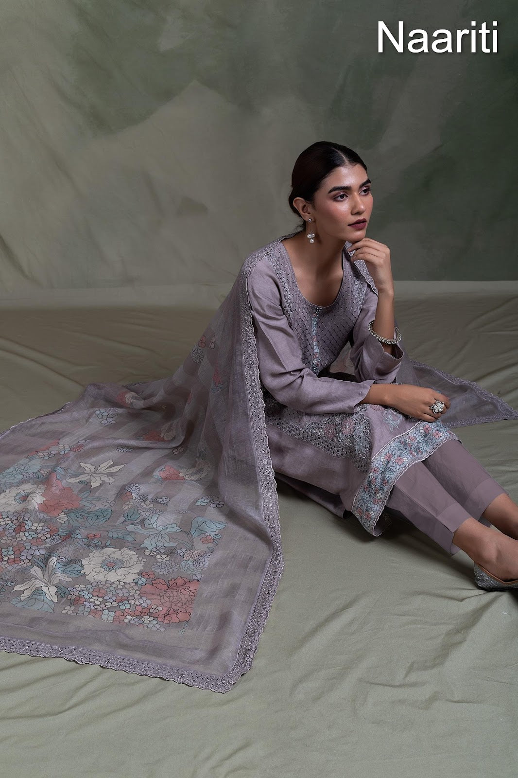 Khinka Naariti Cotton Silk Pant Style Suits Supplier