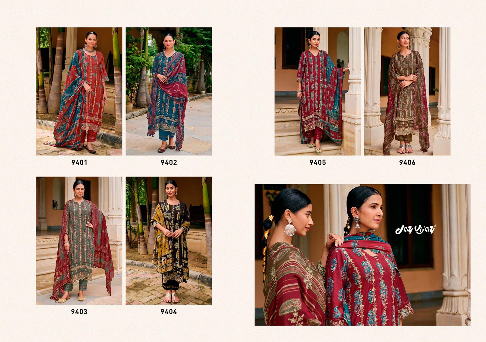 Khoj Jay Vijay Muslin Pant Style Suits Wholesale