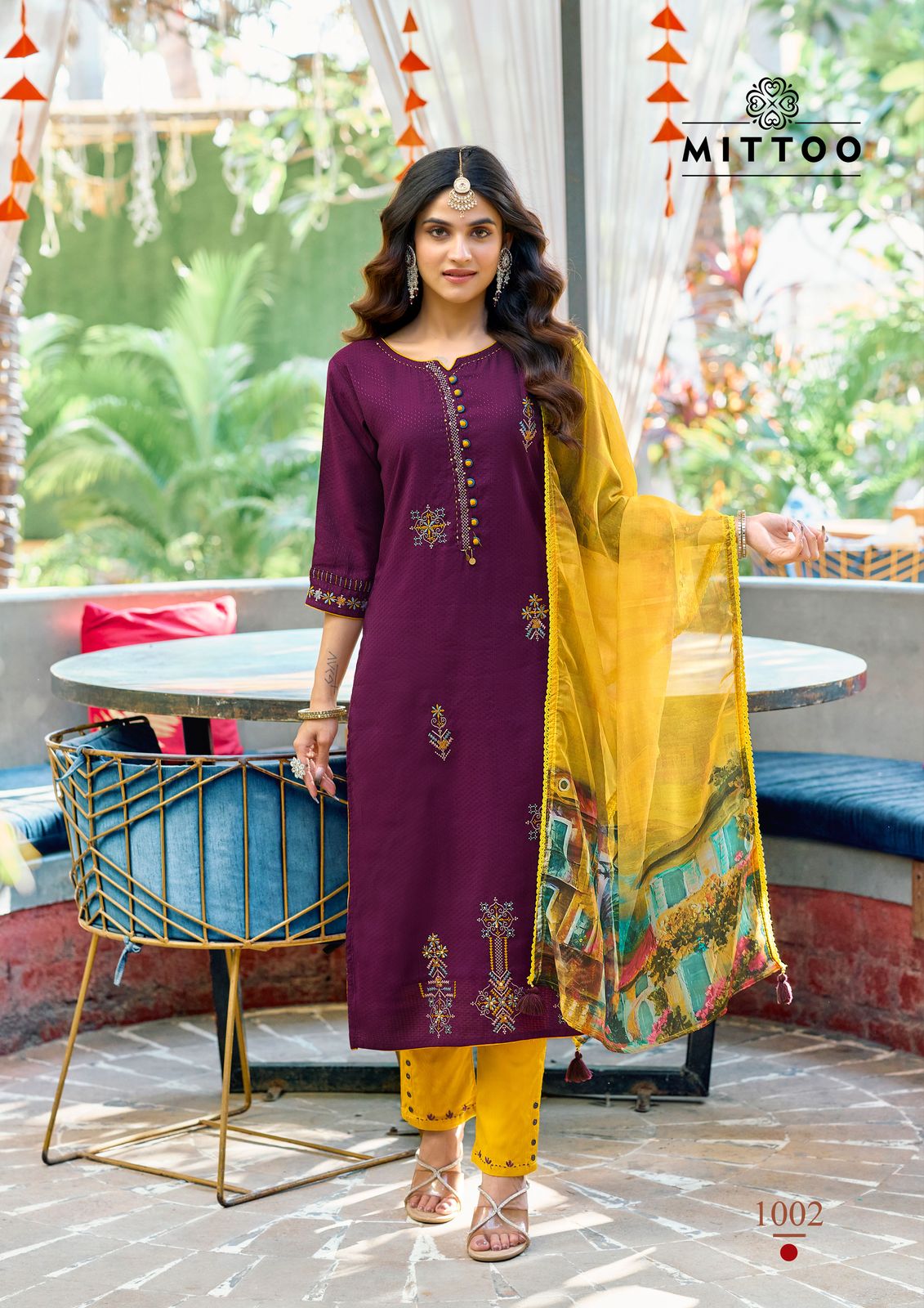Khoobsurat Mittoo Viscose Weaving Readymade Pant Style Suits Wholesale Rate