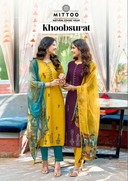 Khoobsurat Mittoo Viscose Weaving Readymade Pant Style Suits Wholesale Rate