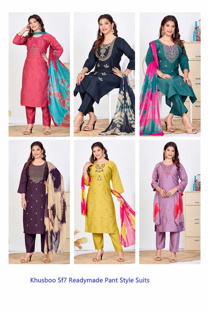 Khusboo Sf7 Vetican Readymade Pant Style Suits Exporter