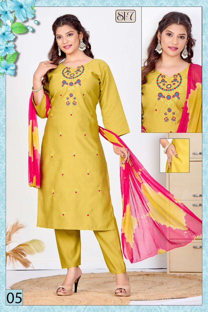 Khusboo Sf7 Vetican Readymade Pant Style Suits Exporter