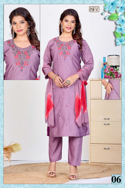 Khusboo Sf7 Vetican Readymade Pant Style Suits Exporter