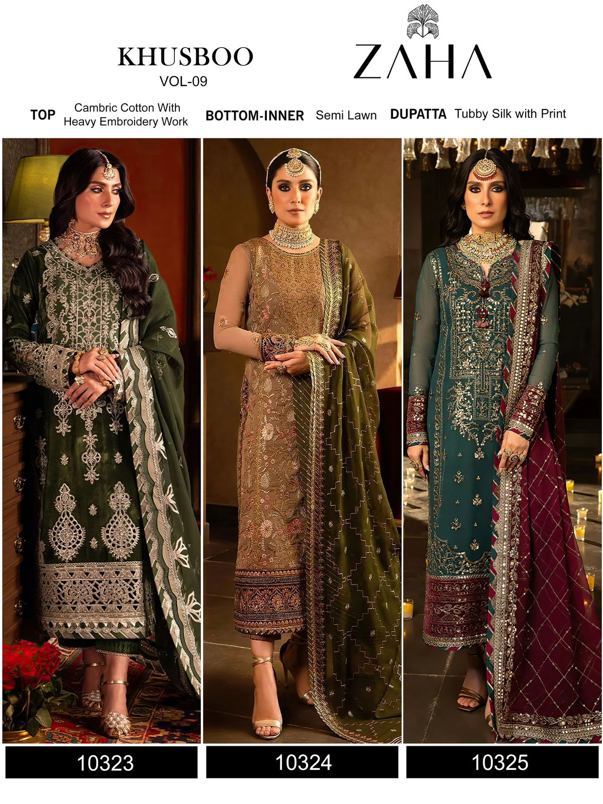 Khusboo Vol 9 Zaha Georgette Pakistani Salwar Suits Exporter