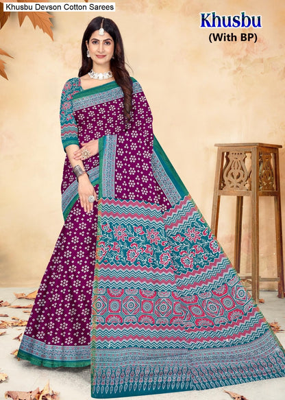 Khusbu Devson Cotton Sarees Wholesaler