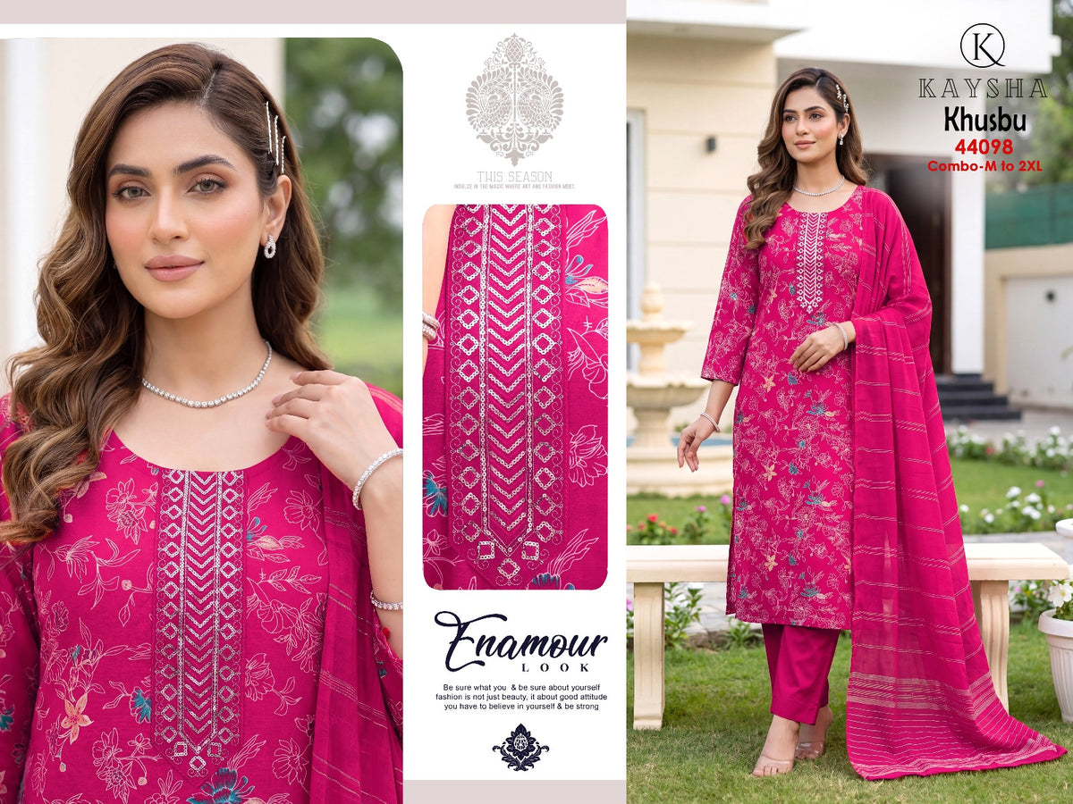 Khusbu Kysa Vertican Readymade Pant Style Suits Exporter Ahmedabad