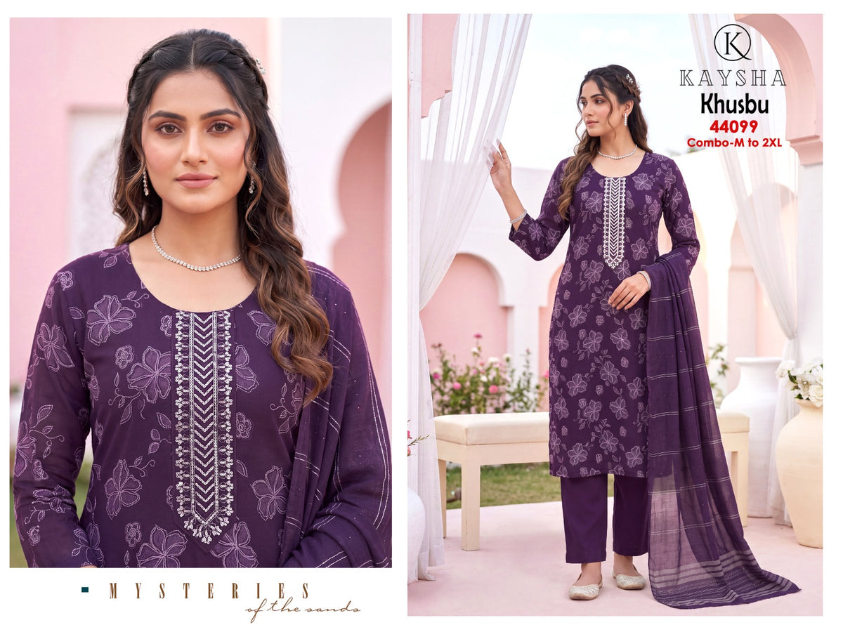 Khusbu Kysa Vertican Readymade Pant Style Suits Exporter Ahmedabad