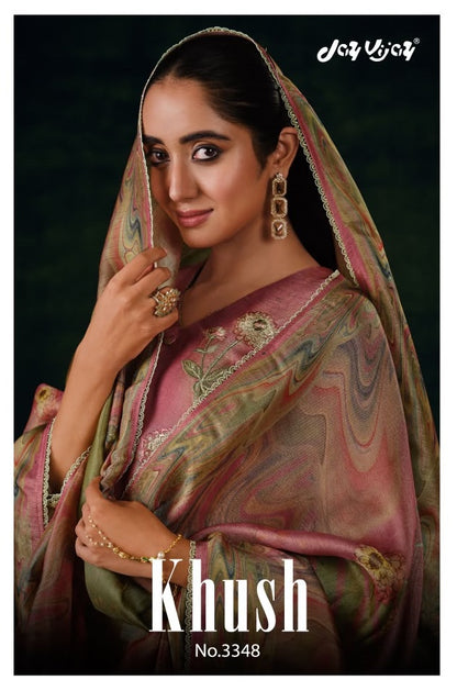 Khush 3348 Jay Vijay Bemberg Pant Style Suits Wholesaler Gujarat
