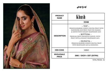 Khush 3348 Jay Vijay Bemberg Pant Style Suits Wholesaler Gujarat