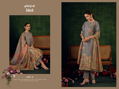 Khush 3348 Jay Vijay Bemberg Pant Style Suits Wholesaler Gujarat