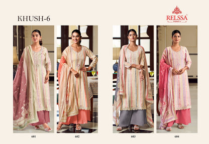 Khush 6 Relssa Fabrics Pure Maslin Plazzo Style Suits Supplier India