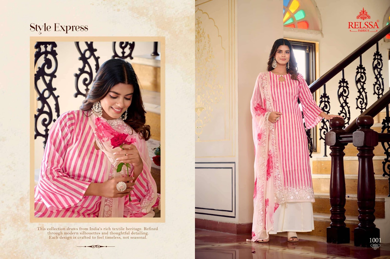Khush Relssa Fabrics Cotton Plazzo Style Suits Wholesaler India