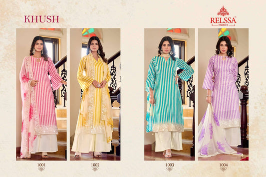 Khush Relssa Fabrics Cotton Plazzo Style Suits Wholesaler India