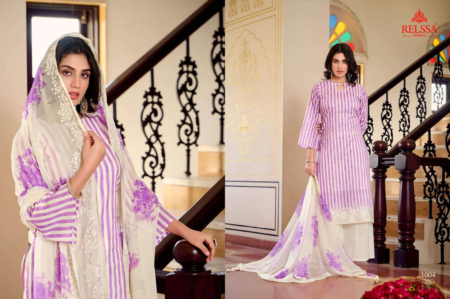 Khush Relssa Fabrics Cotton Plazzo Style Suits Wholesaler India