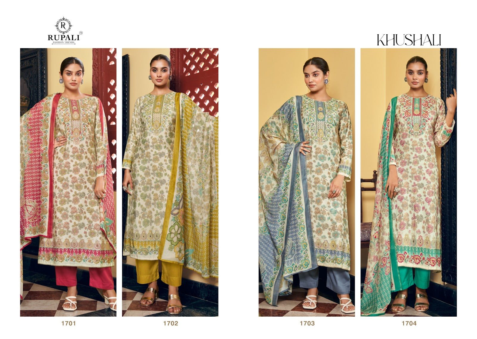 Khushali Rupali Pure Viscose Pant Style Suits Manufacturer