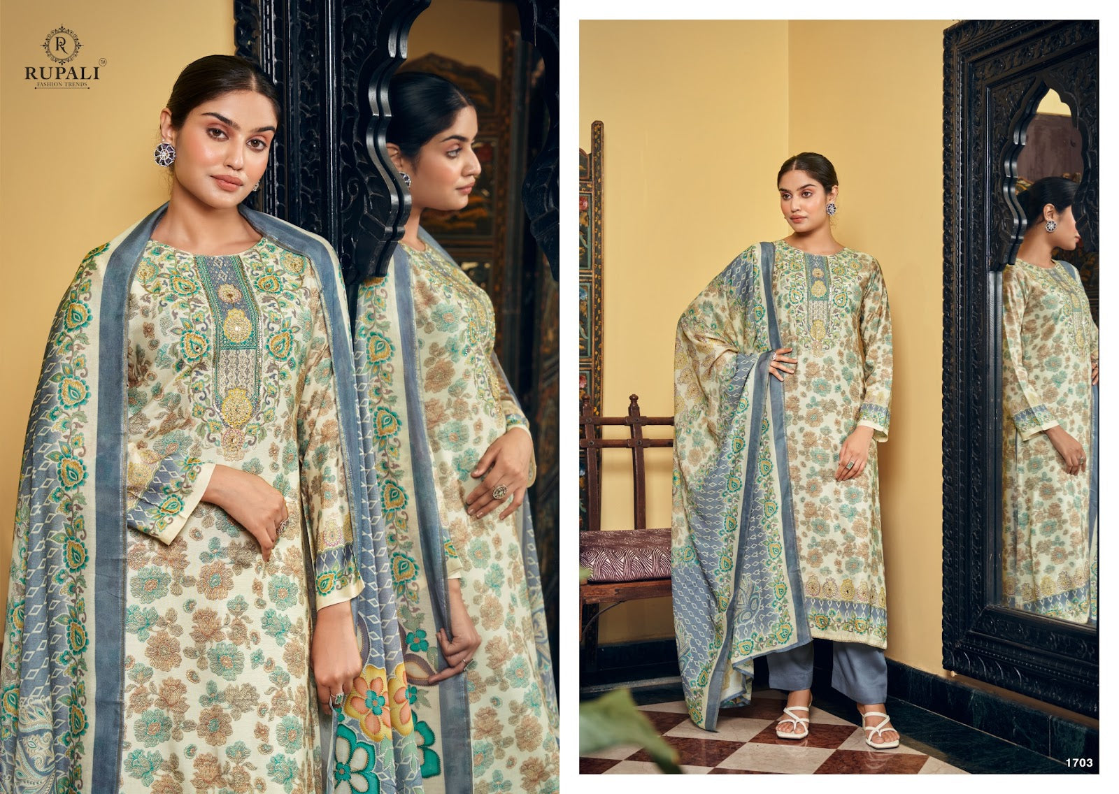 Khushali Rupali Pure Viscose Pant Style Suits Manufacturer