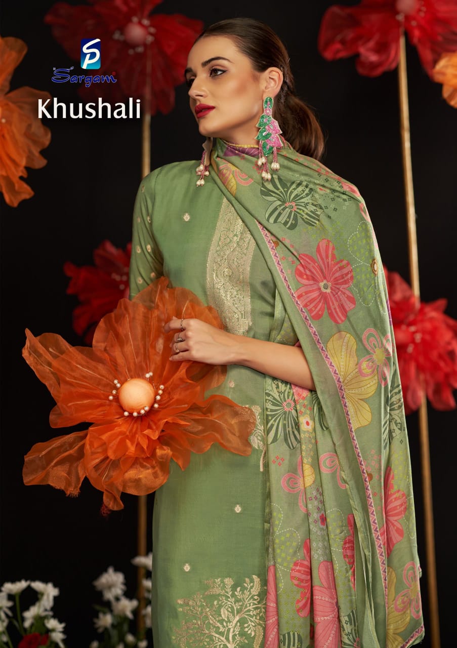 Khushali Sargam Prints Pure Bemberg Pant Style Suits Wholesale Price