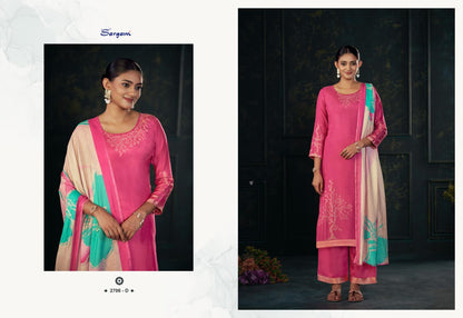 Khushali Vol 2 Sargam Prints Pure Bemberg Muslin Pant Style Suits Manufacturer India