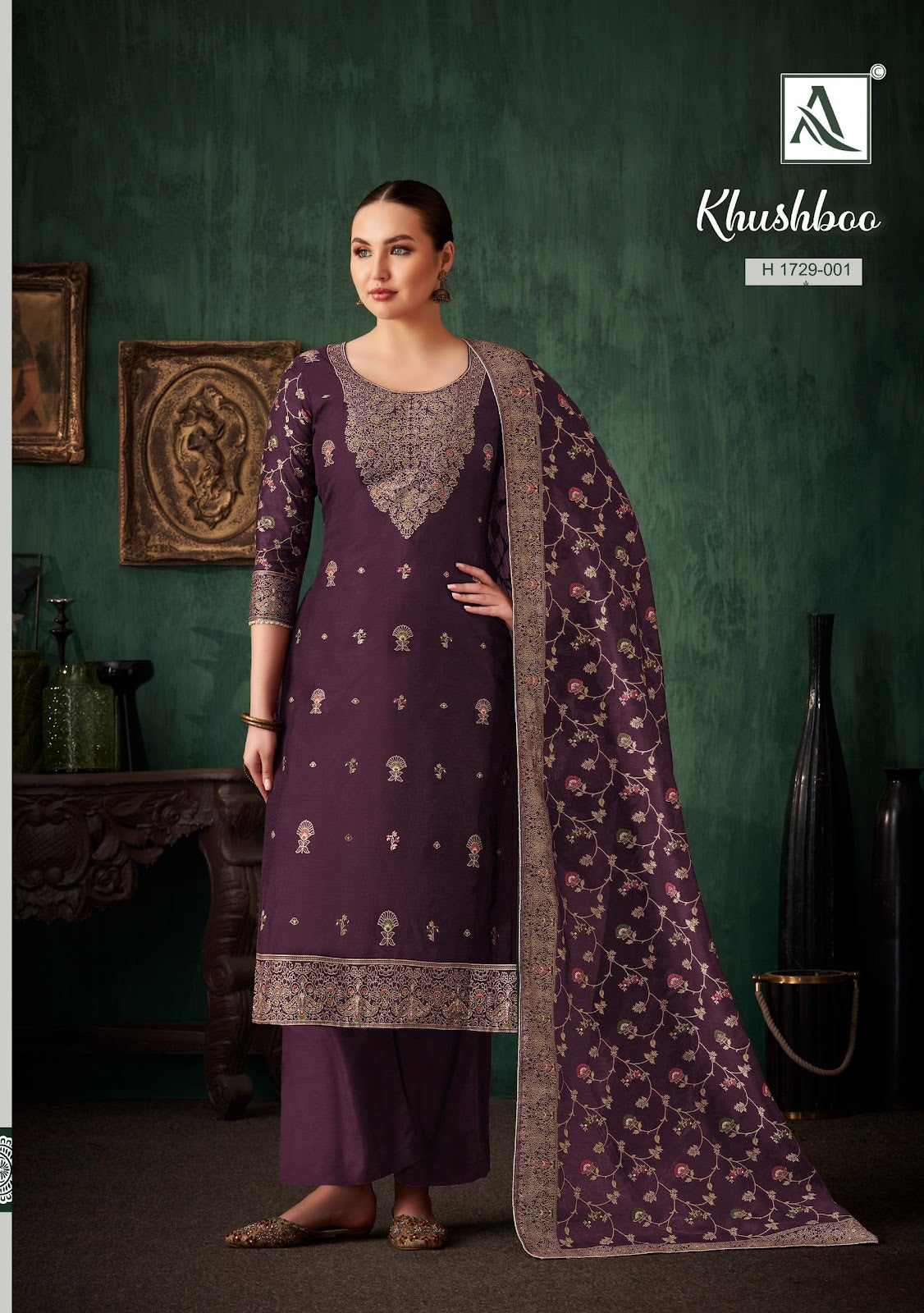 Khushboo Alok Weaving Pant Style Suits Exporter Ahmedabad