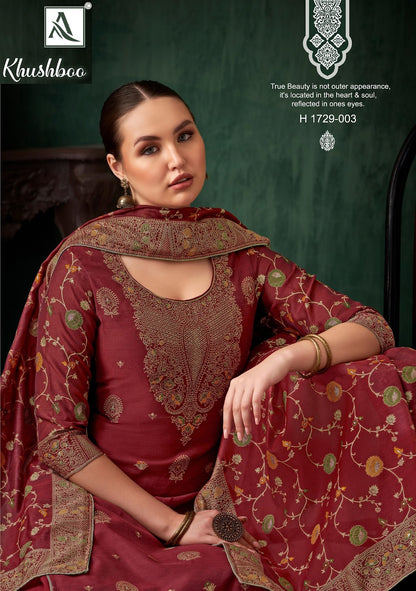 Khushboo Alok Weaving Pant Style Suits Exporter Ahmedabad