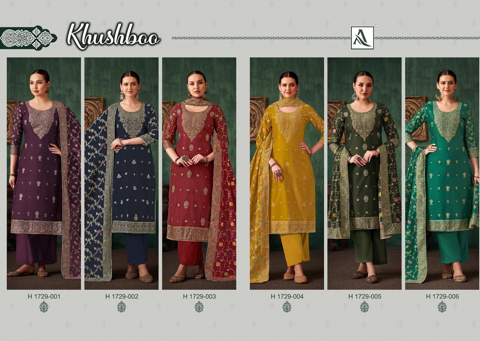 Khushboo Alok Weaving Pant Style Suits Exporter Ahmedabad