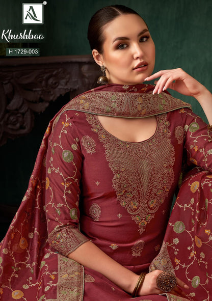 Khushboo Alok Weaving Pant Style Suits Exporter Ahmedabad