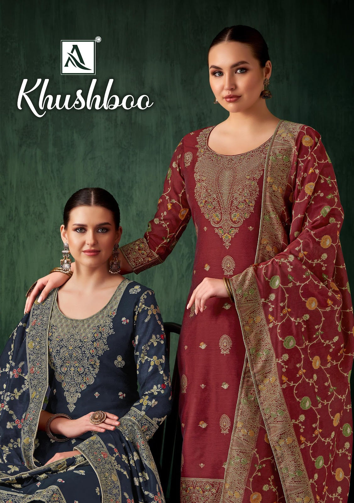 Khushboo Alok Weaving Pant Style Suits Exporter Ahmedabad