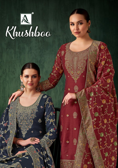 Khushboo Alok Weaving Pant Style Suits Exporter Ahmedabad