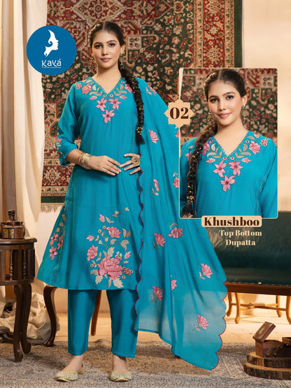 Khushboo Kaya Chanderi Readymade Anarkali Suits Manufacturer Ahmedabad