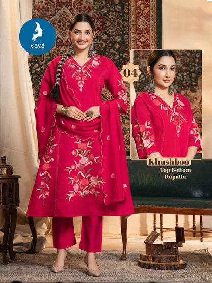 Khushboo Kaya Chanderi Readymade Anarkali Suits Manufacturer Ahmedabad