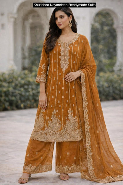 Khushboo Nayandeep Silk Readymade Suits Exporter