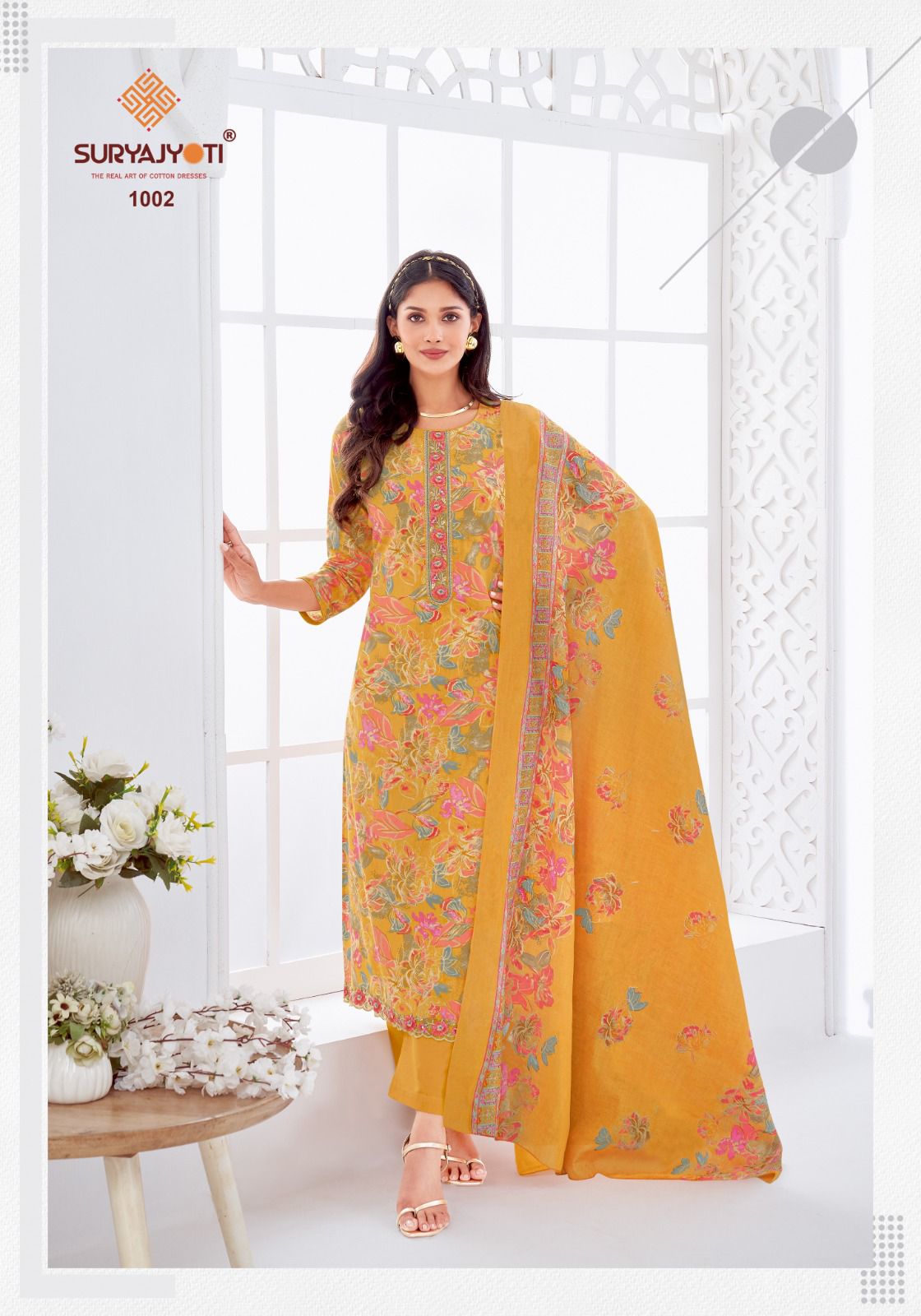 Khushboo Vol 1 Suryajyoti Lawn Cotton Pant Style Suits Wholesaler Gujarat