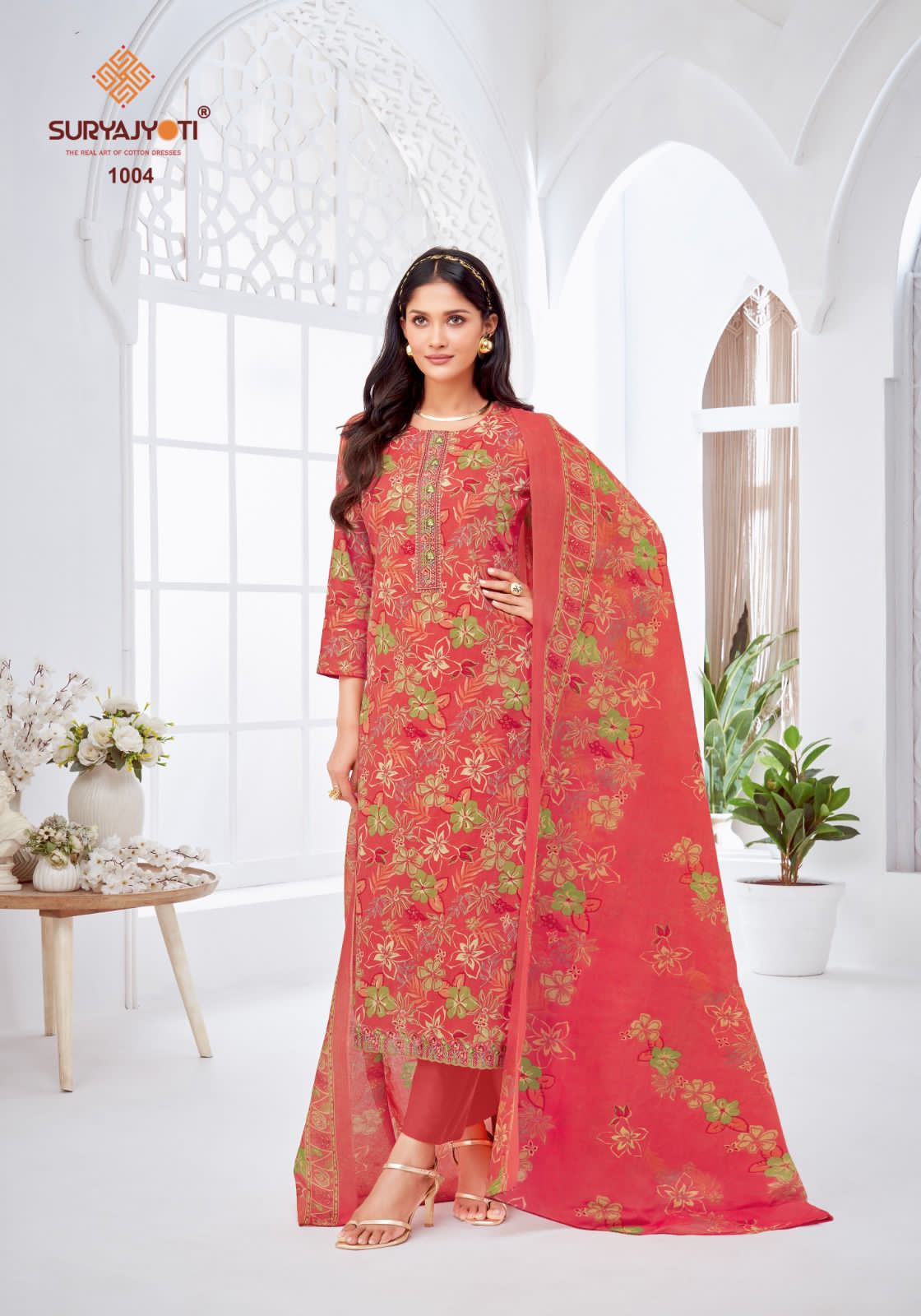 Khushboo Vol 1 Suryajyoti Lawn Cotton Pant Style Suits Wholesaler Gujarat