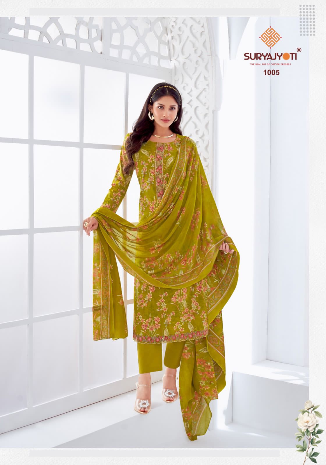 Khushboo Vol 1 Suryajyoti Lawn Cotton Pant Style Suits Wholesaler Gujarat