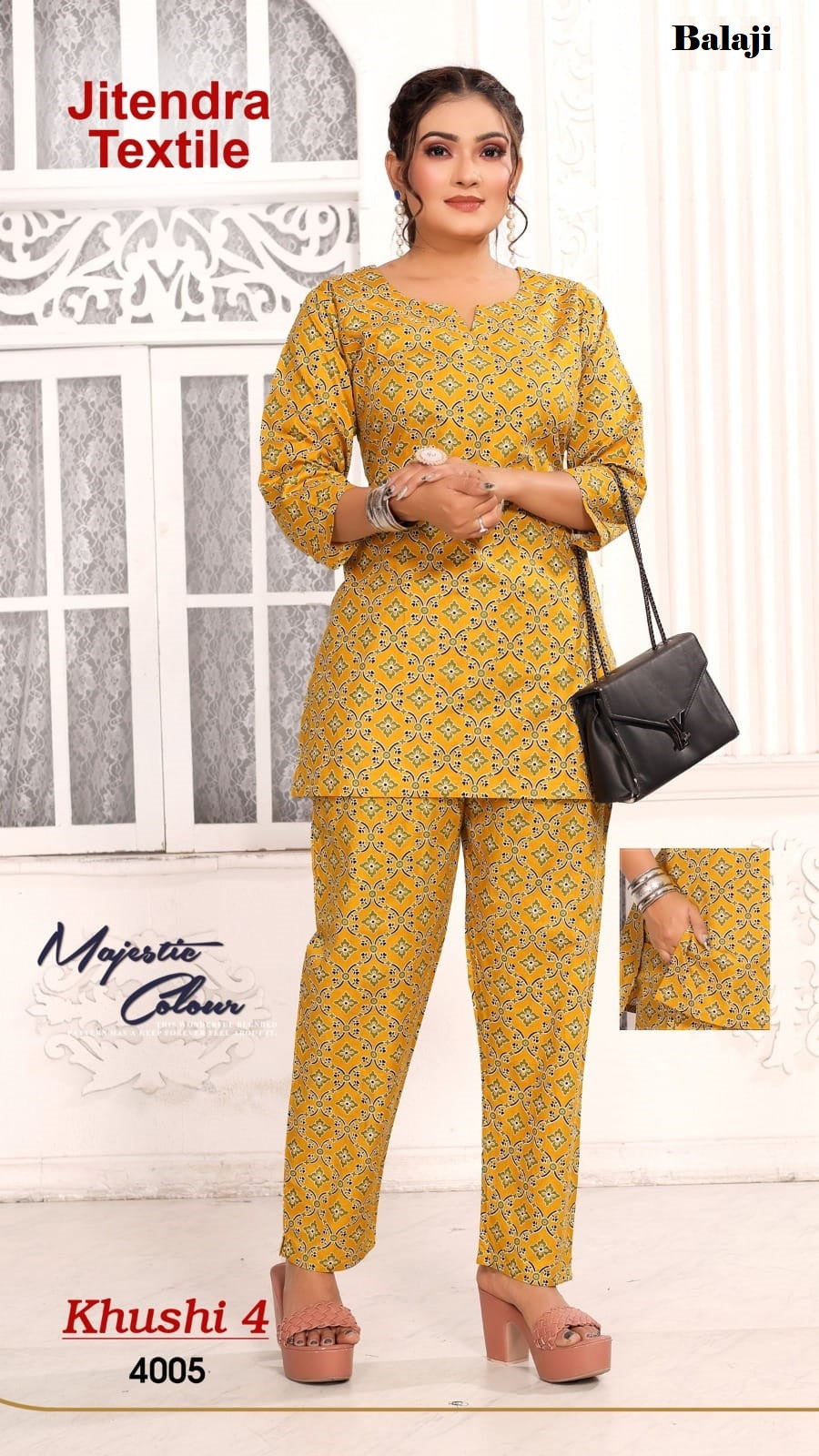 Khushi 4 Balaji Cotton Co Ord Set Supplier India