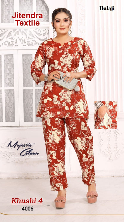 Khushi 4 Balaji Cotton Co Ord Set Supplier India
