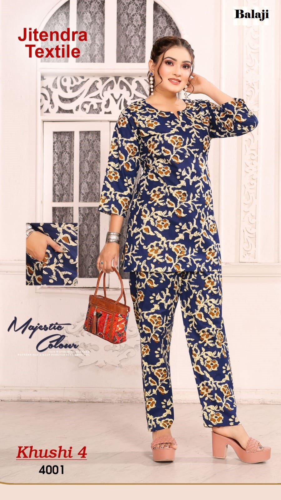 Khushi 4 Balaji Cotton Co Ord Set Supplier India