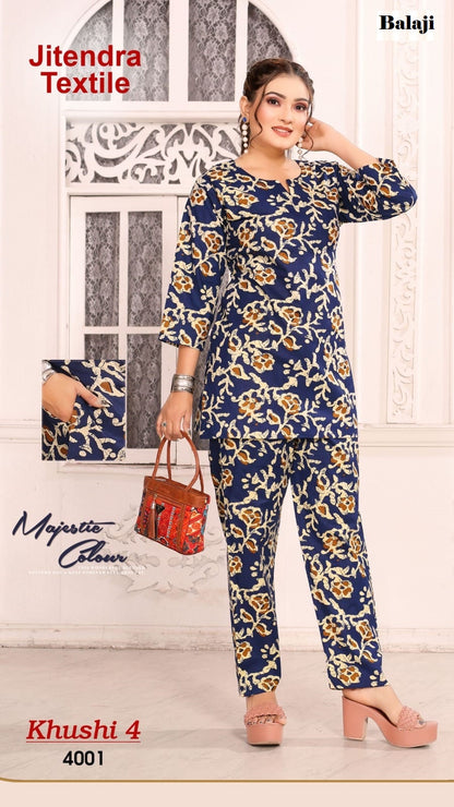Khushi 4 Balaji Cotton Co Ord Set Supplier India