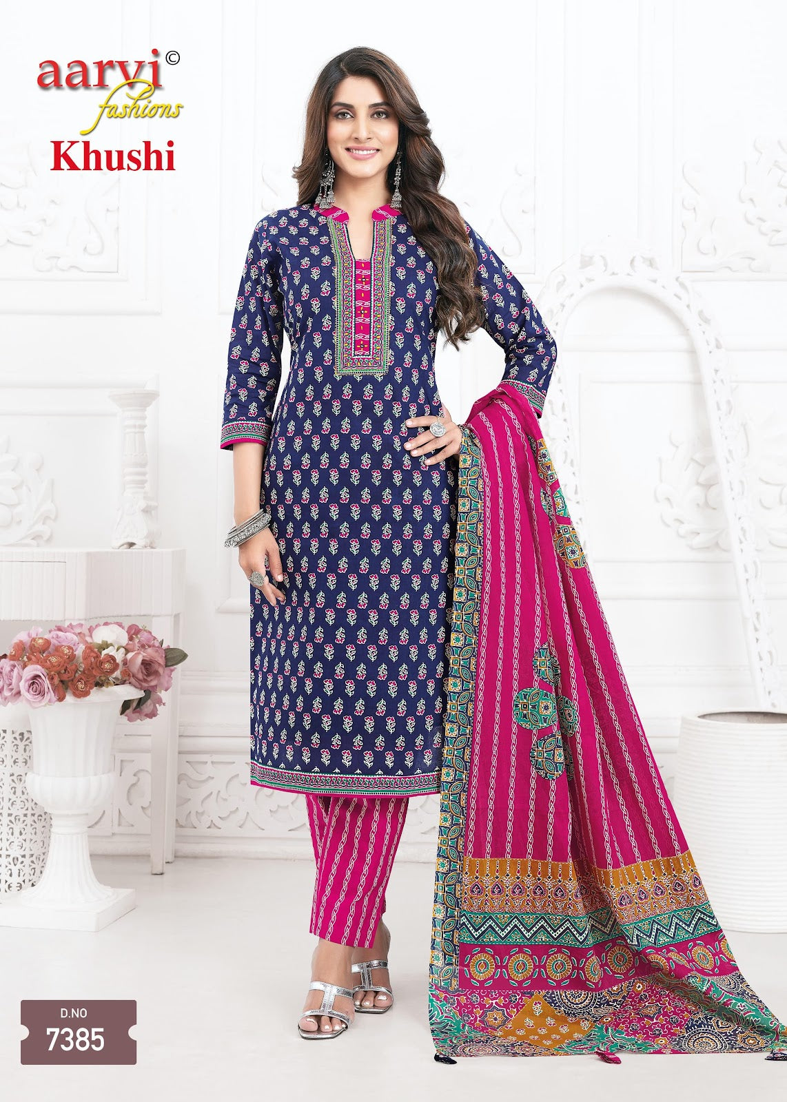 Khushi Aarvi Fashions Cotton Readymade Pant Style Suits Manufacturer Ahmedabad