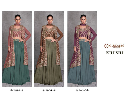 Khushi Gulkayra Designer Chinon Indo Western Pair Wholesale Price