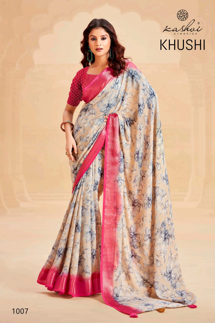 Khushi Kashvi Creation Dull Moss Sarees Exporter Gujarat