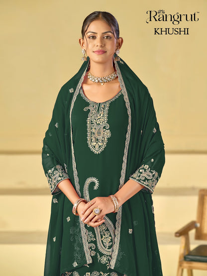 Khushi Rangrut Banwery Georgette Readymade Plazzo Style Suits Manufacturer India