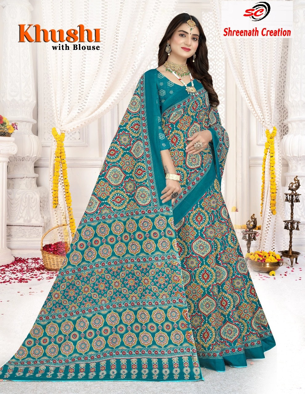 Khushi Sc Cotton Sarees Supplier Gujarat