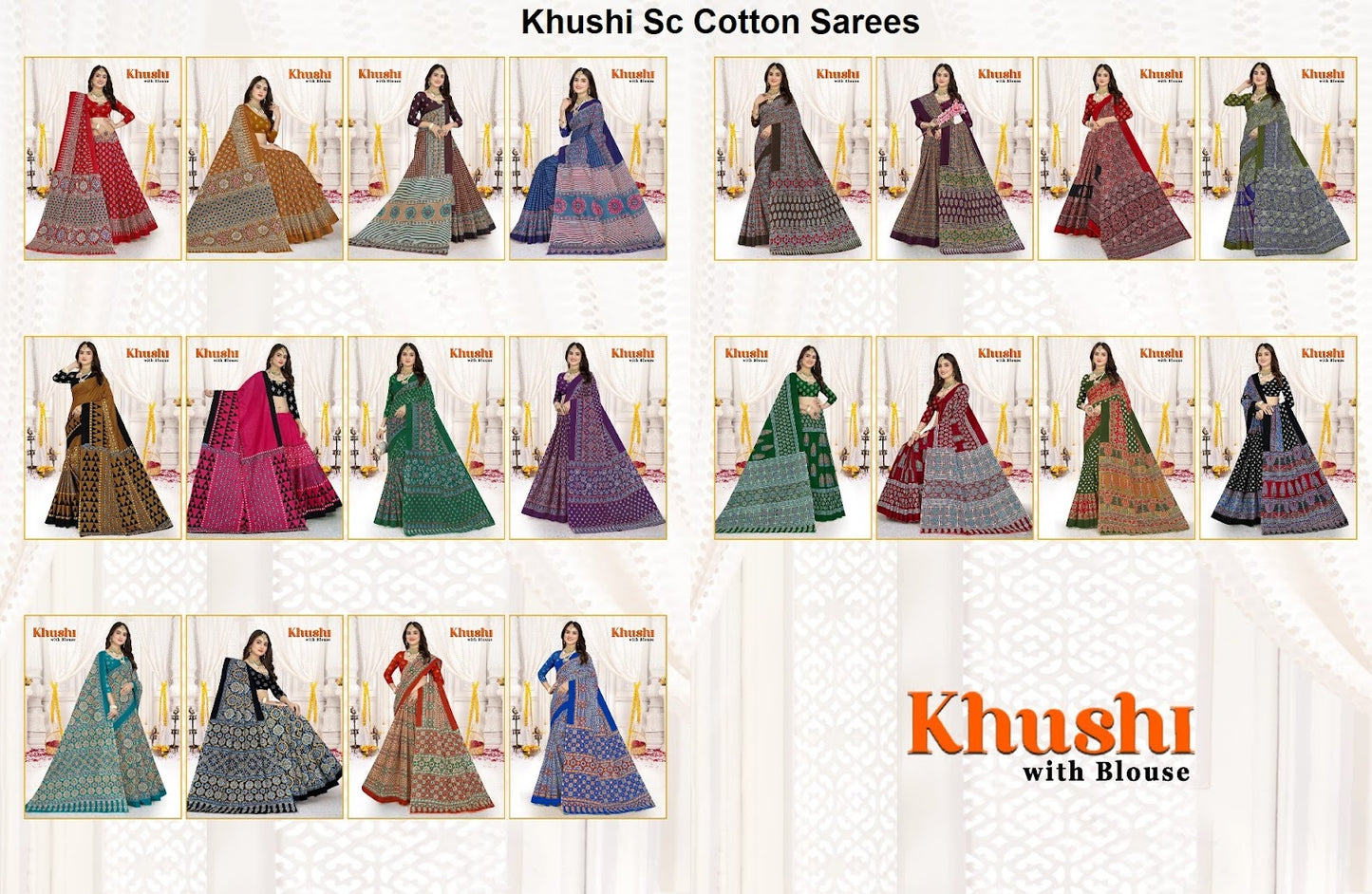 Khushi Sc Cotton Sarees Supplier Gujarat
